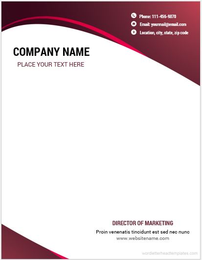 Letterhead template word format