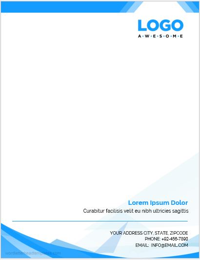 Word Letterhead Template Free Download