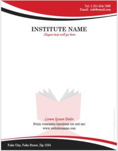 High School Letterhead Template