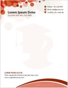 High School Letterhead Template