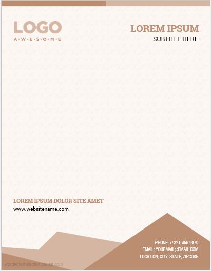 word letterhead templates free download