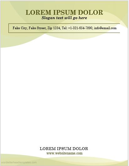 letterhead sample template