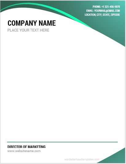 free personal letterhead templates for microsoft word