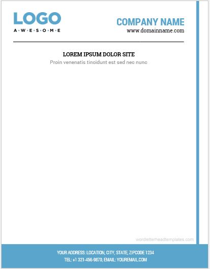 Make A Letterhead Template In Word