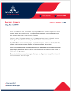 High School Letterhead Template