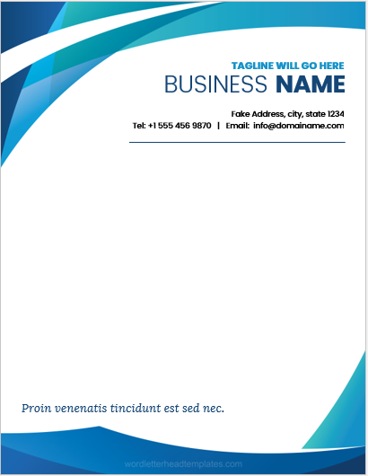 MS Word Letterhead Templates