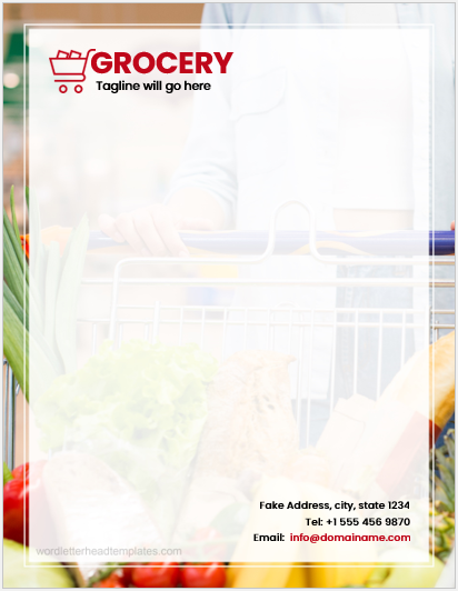 Grocery Business Letterhead Template