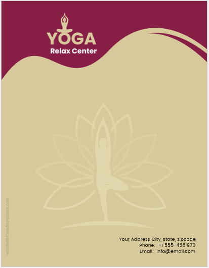 Yoga Services Letterhead