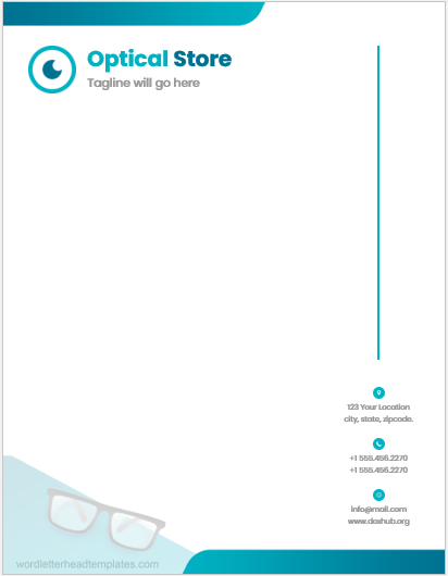 Optical Store Letterhead Templates Microsoft Word Letterhead Templates