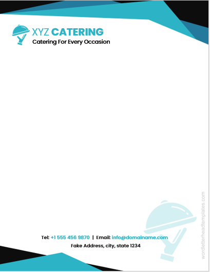 Catering company letterhead