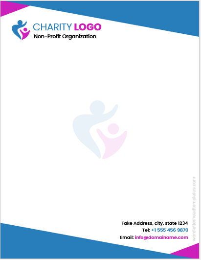 Charity organization letterhead template