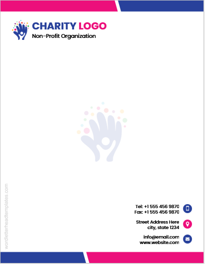 Charity organization letterhead template