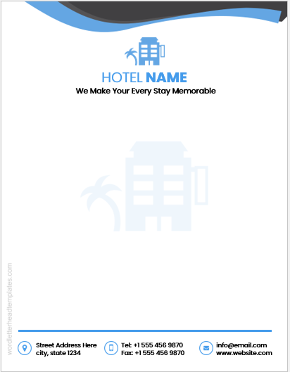 Hotel letterhead template