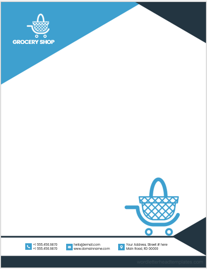 Grocery store letterhead template