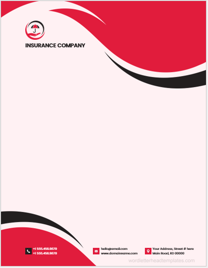 Insurance company letterhead template