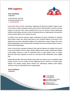 Logistic Company Letterhead Template