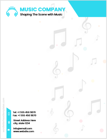 Music company letterhead template