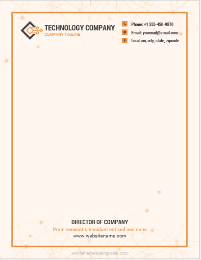 Tech company letterhead template