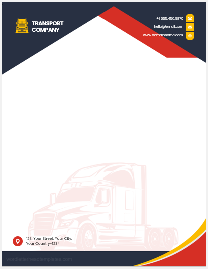 Transport company letterhead template