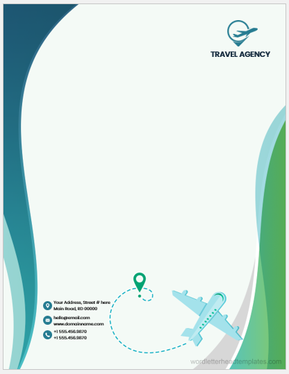 Travel agency letterhead template