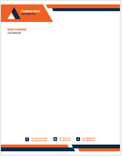 Logistics company letterhead template
