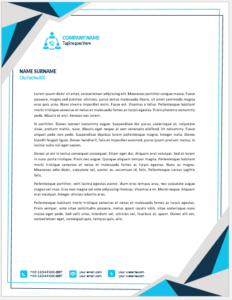 Logistics company letterhead template