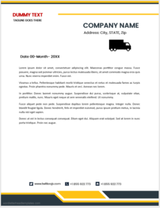 Logistic company letterhead template