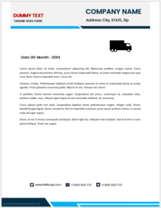 Logistic company letterhead template