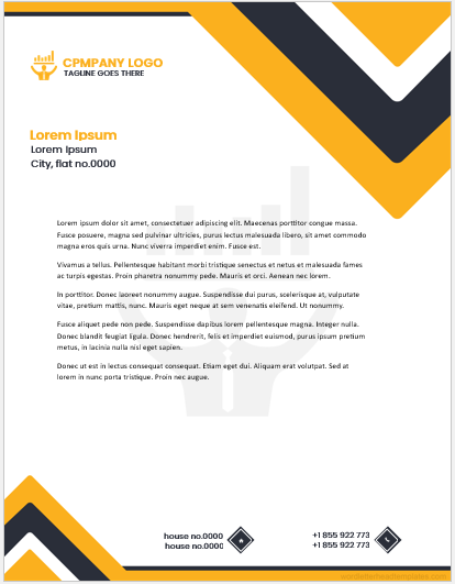 Travel agency letterhead template