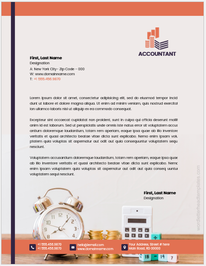 Accountant Letterhead Templates for Word | Download Free