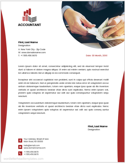 Accountant letterhead template