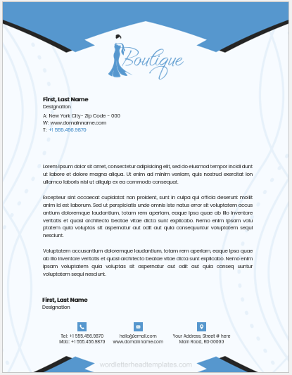 Boutique letterhead template