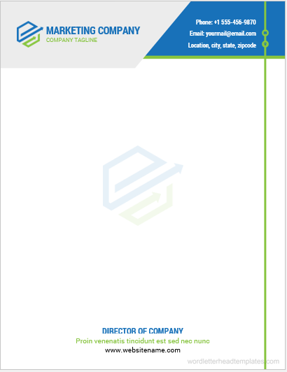 Marketing company letterhead template