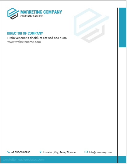 Marketing company letterhead template