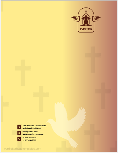 Pastor letterhead template