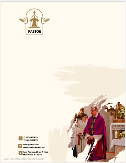 Pastor letterhead template