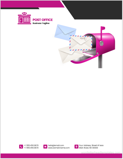 Post office letterhead template