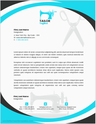 Tailor letterhead template