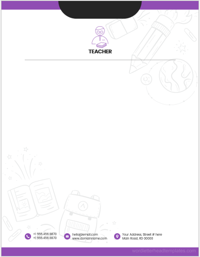 Teacher letterhead template