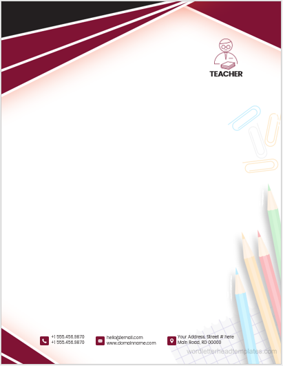 Teacher letterhead template