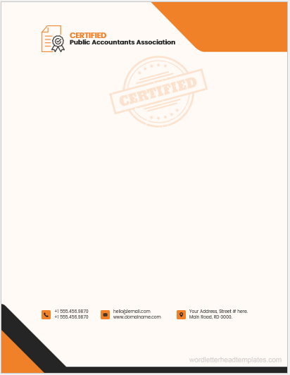 Public Accountant office letterhead template