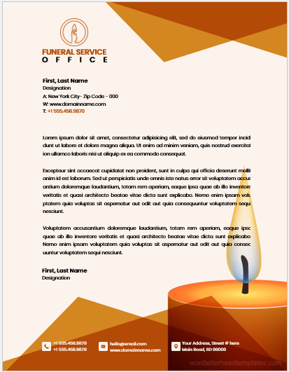 Funeral Services Office Letterhead