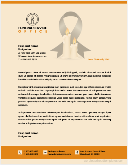 Funeral Services Office Letterhead