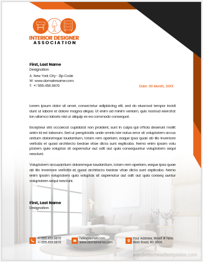 Interior Designer Association Letterheads