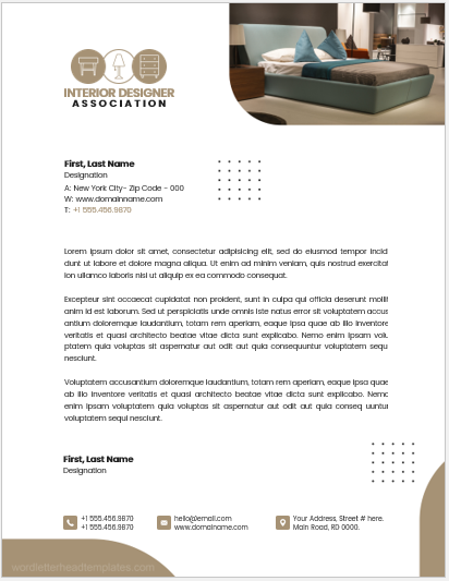 Interior designer association letterhead