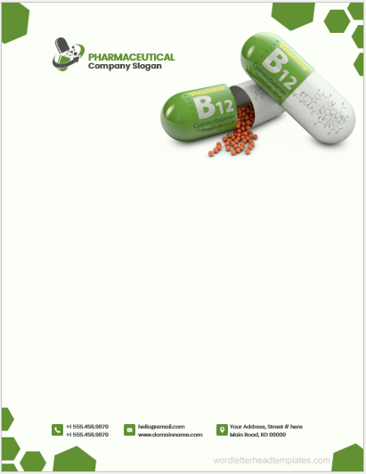 Pharmaceutical company Office Letterhead