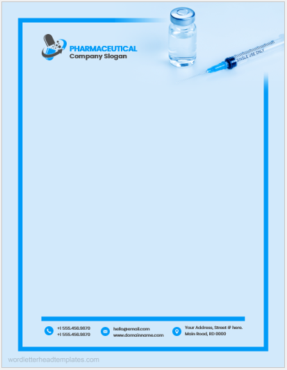 Pharmaceutical company Office Letterhead