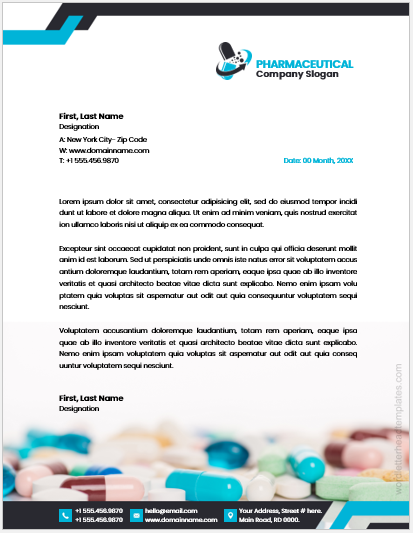 Pharmaceutical company Office Letterhead