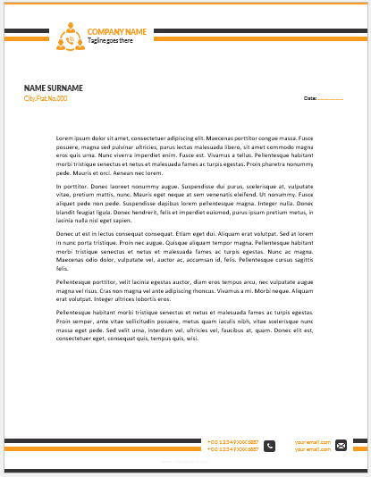 Building material office letterhead template