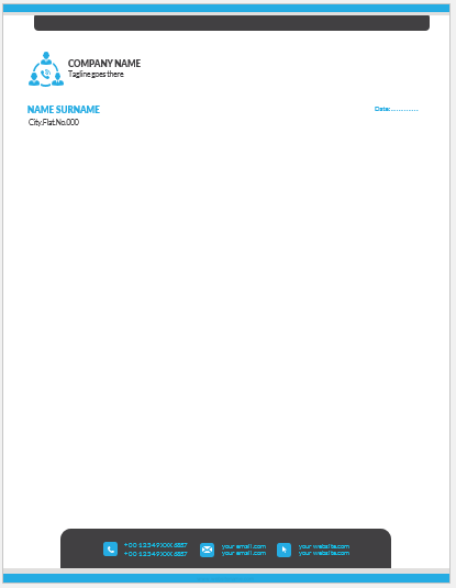 Building material office letterhead template